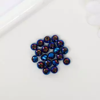 Бусины стекло, 6 мм, 20 шт. голубой