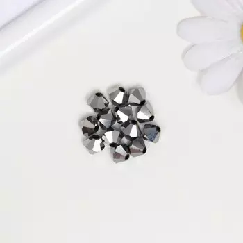 Бусины стекло, 8 мм, 13 шт. серебро