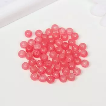 Бусины стекло "Нефритовое кракле" 6 мм, 59 шт. розовый