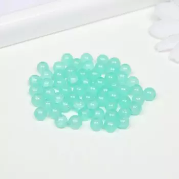 Бусины стекло "Нефритовое кракле" 6 мм, 59 шт. бирюза