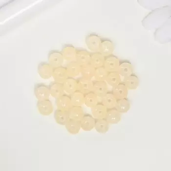 Бусины стекло "Нефритовое кракле" 8 мм, 34 шт. кремовый