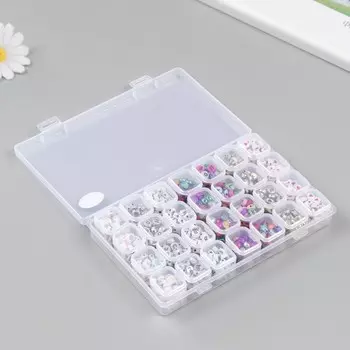 Бусины в шкатулке «Диски с рисунками», 28 делений, 10.517.52.6 см