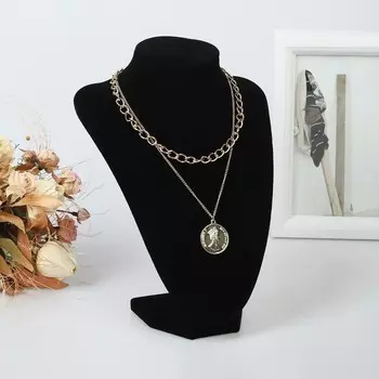 Бюст для украшений QF, 151622 см, h=22 см, чёрный