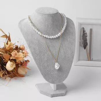 Бюст для украшений QF, 241935 см, h=35 см, серый