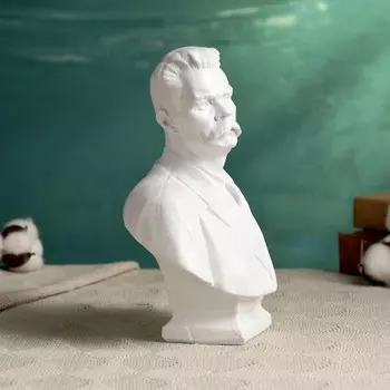 Бюст Горького М., белый 16х21см