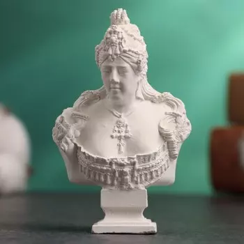Бюст "Императрица Анна Иоанновна" белый, 4,5х3,5х7см