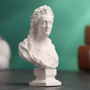 Бюст "Императрица Екатерина II" белый, 4,5х2,5х6,5см