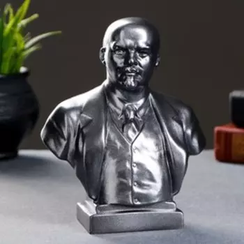 Бюст Ленин большой металлик 9х19х15см