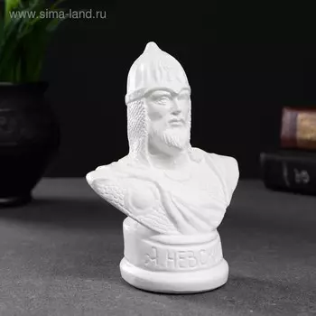 Бюст Невского белый, 12х7,5см