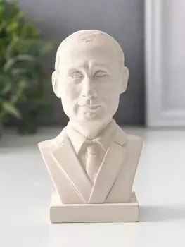 Бюст «Путин В.В.», фигурка гипс, 116.55.5 см, белый