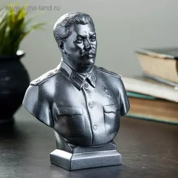 Бюст Сталин большой металлик 6х15х12см