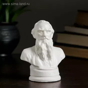 Бюст "Толстой" белый, 6х9х11см
