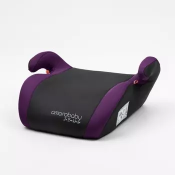 Бустер автомобильный детский AmaroBaby Enjoy, группа 3 (22-36 кг), цвет фиолетовый/чёрный