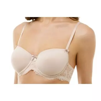 Бюстгальтер женский Lengy, размер 80D, цвет серебристый пион