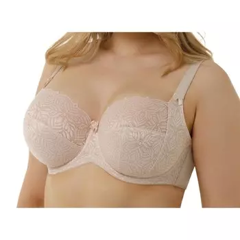 Бюстгальтер женский Lengy, размер 90D, цвет серебристый пион