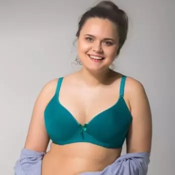 Бюстгальтер женский «Лоретт», размер 90 D (р-р произв. 105D/E), цвет зелёный