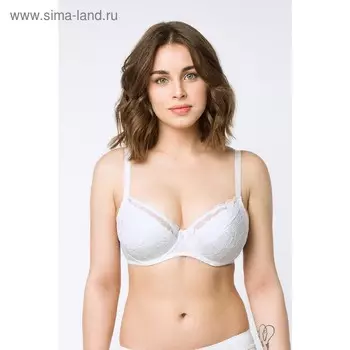 Бюстгальтер женский, размер 90D, цвет белый
