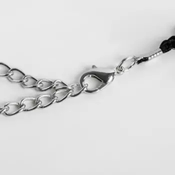 Бусы 2 яруса "Море" ракушки с кристаллами, цвет бежево-чёрный, 45см