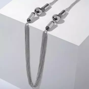 Бусы «Безумие» металлические шары, цвет серебро, 90 см