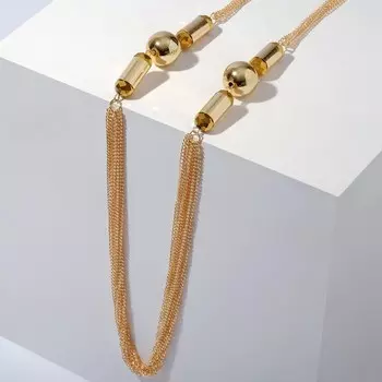 Бусы «Безумие» металлические шары, цвет золото, 90 см