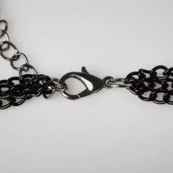 Бусы «Элегантность жемчуга» 3 нити, цвет золотисто-белый в чёрном металле, 90см