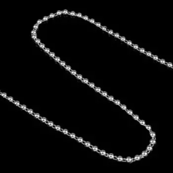 Бусы на нитях, плоские, 6 мм, 9±1 м, цвет серебряный