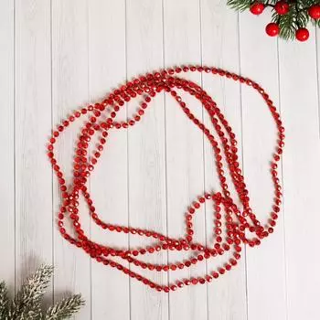 Бусы на ёлку «Шарики с гранями», 2.7 метров, d=6 мм, МИКС