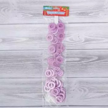 Бусы на ёлку 2,7 м "Круги" фиолетовые