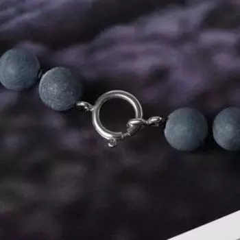 Бусы шар №10 через узел «Шунгит», 45 см