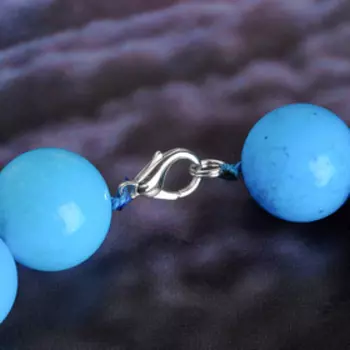 Бусы шар №18 через узел "Бирюза", 46 см