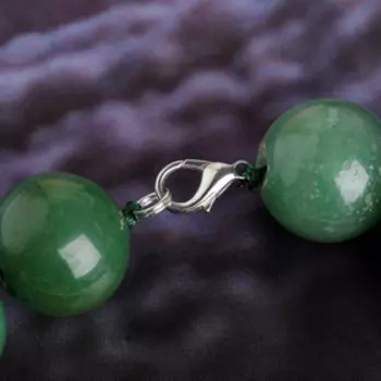 Бусы шар №20 через узел "Нефрит", 55 см