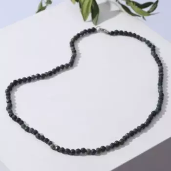 Бусы шар №2 "Агат серо-зелёный", 45см