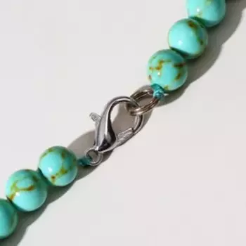 Бусы шар №6 "Бирюза старая", 45см