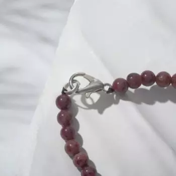 Бусы шар №6, "Гранат", 48см