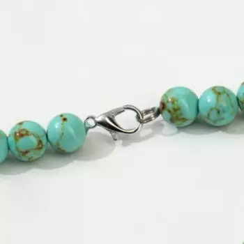 Бусы шар №8 "Бирюза старая", 45см