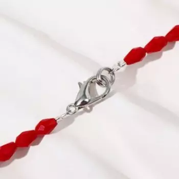 Бусы "Стекло" ромб гранёный, цвет красный, 45 см