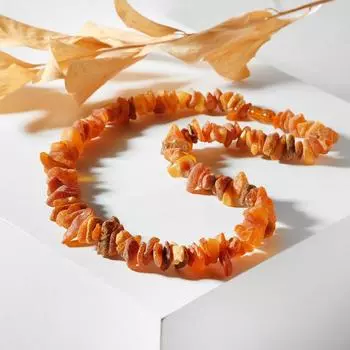 Бусы "Янтарь" крошка необработанная , 50см