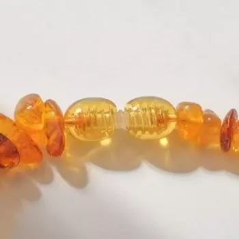 Бусы «Янтарь» крошка обработанная, радуга, 45см