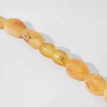 Бусы "Янтарь" овал, цвет медовый матовый, 50см