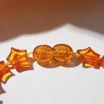 Бусы "Янтарь" звёзды, цветные, 50см