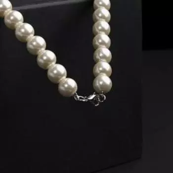 Бусы «Невеста» с жемчугом, бусины d=1.5, цвет молочный, 40 см