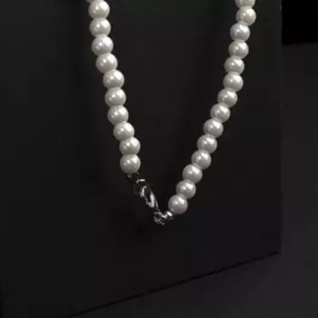 Бусы «Невеста» с жемчугом, шар №4.6.8, белые, 45 см