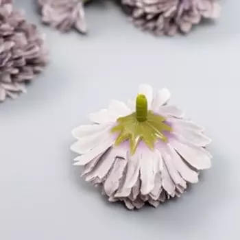 Бутон на ножке для декорирования "Георгин кудрявый" серый d=4,5 см