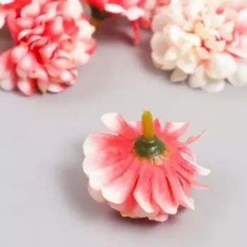 Бутон на ножке для декорирования "Хризантема, розовая бахрома" d=4 см