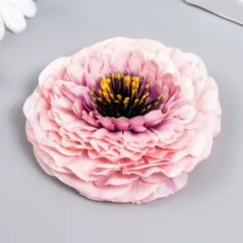 Бутон на ножке для декорирования "Лютик махровый розово-фиолетовый" d=9 см