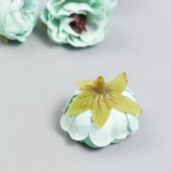 Бутон на ножке для декорирования "Пион мятный" d=4 см