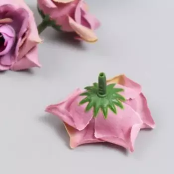 Бутон на ножке для декорирования "Роза Экзотик фиолетовая" d=5 см