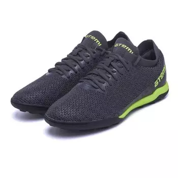 Бутсы футбольные Atemi SBA-003 TURF KIDS, размер 34, серые, салатовые