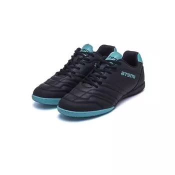 Бутсы футбольные Atemi SBA-004 INDOOR KIDS, цвет черный/ бирюзовый, размер 34