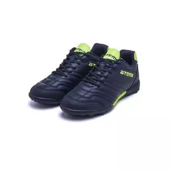 Бутсы футбольные Atemi SBA-004 TURF JUNIOR, цвет тёмно синий/ ярко-салатовый, размер 38